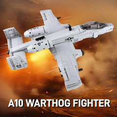 MEOA A10 Warthog cockpit detail emphasizes precision pieces with satisfying brick connections
