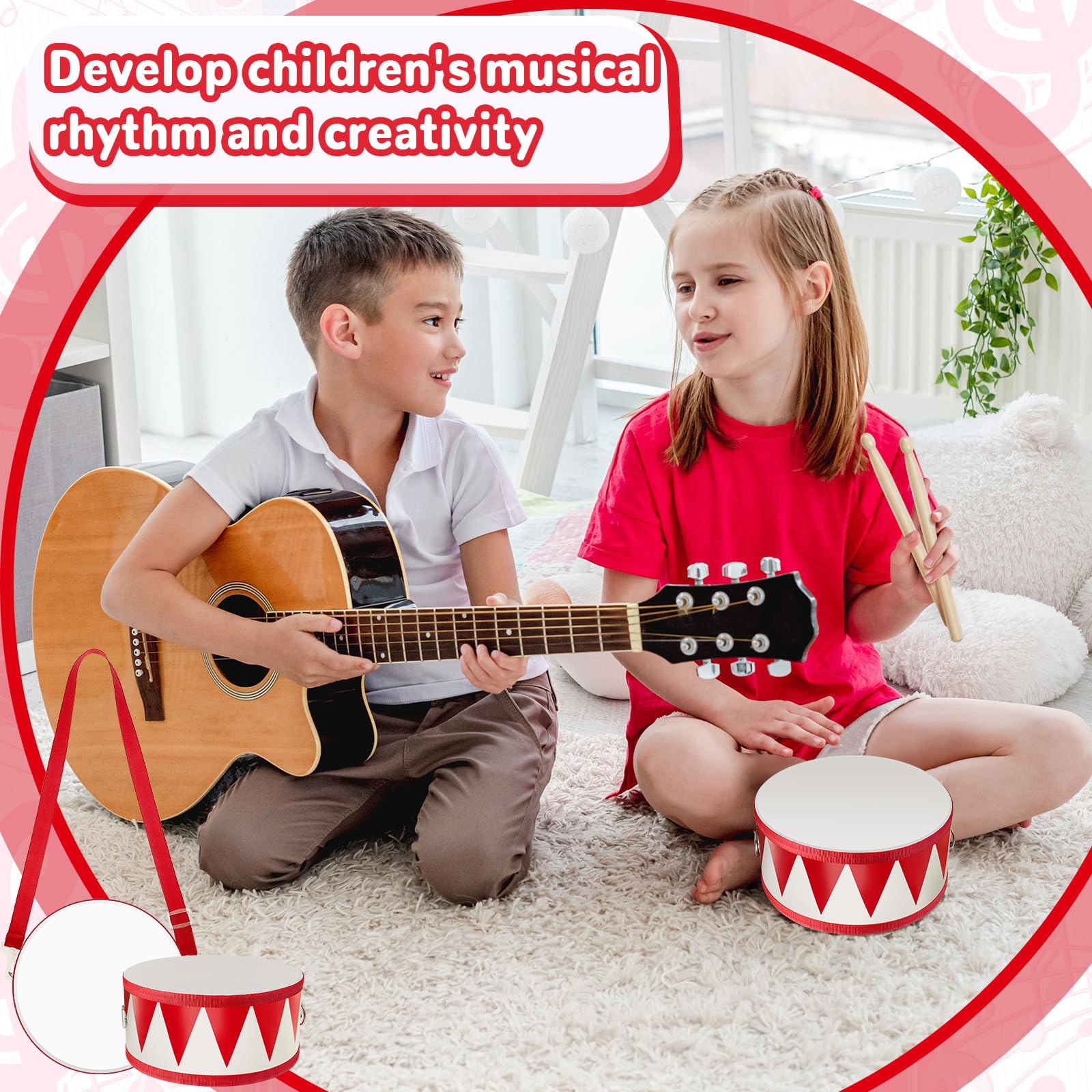 Meooeck kids playing the drum set demonstrates family-friendly musical fun and shared moments.