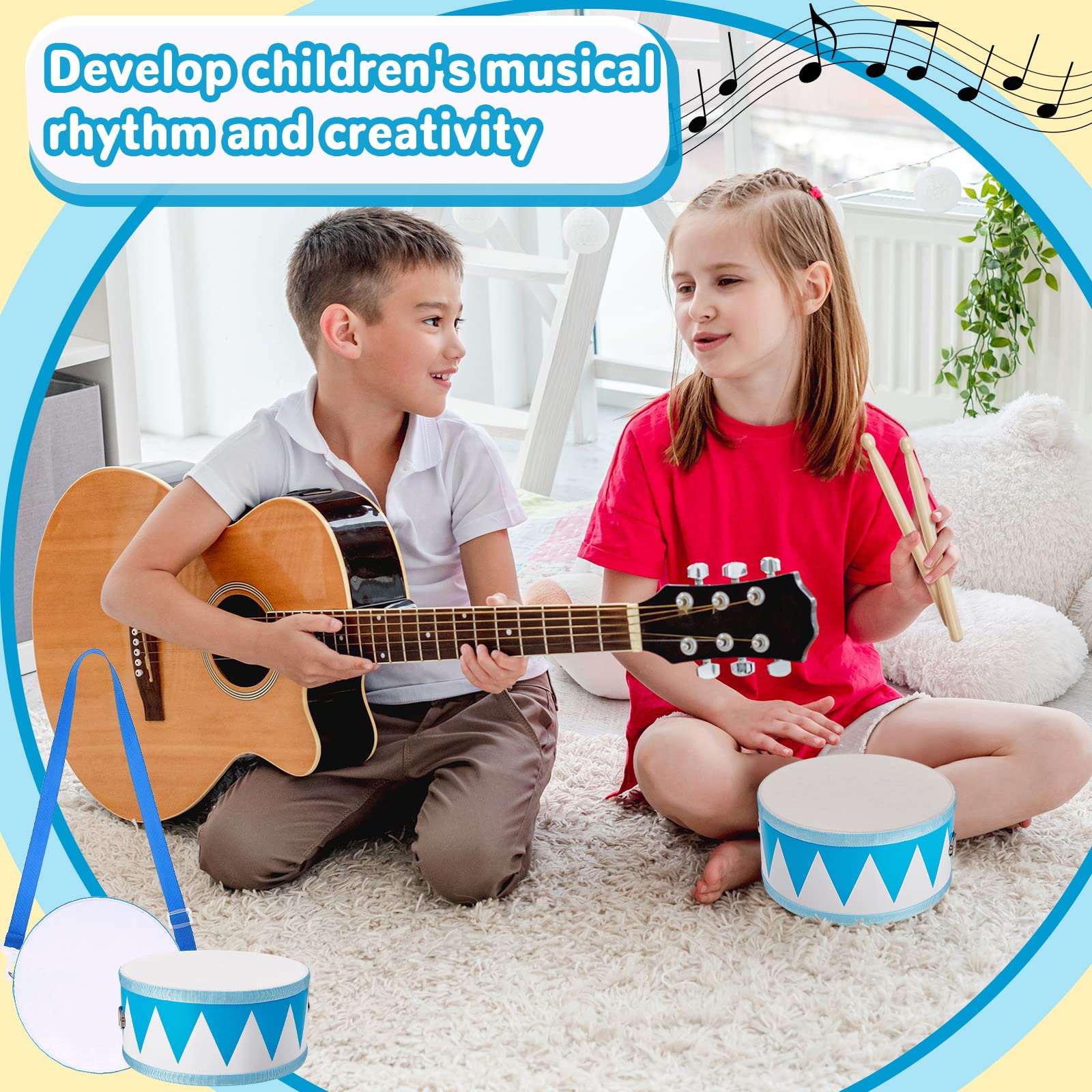 Meooeck family playtime with this drum set encourages shared music.