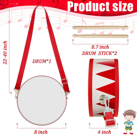Meooeck Kids Drum wooden drumsticks lightweight and comfortable for little performers.