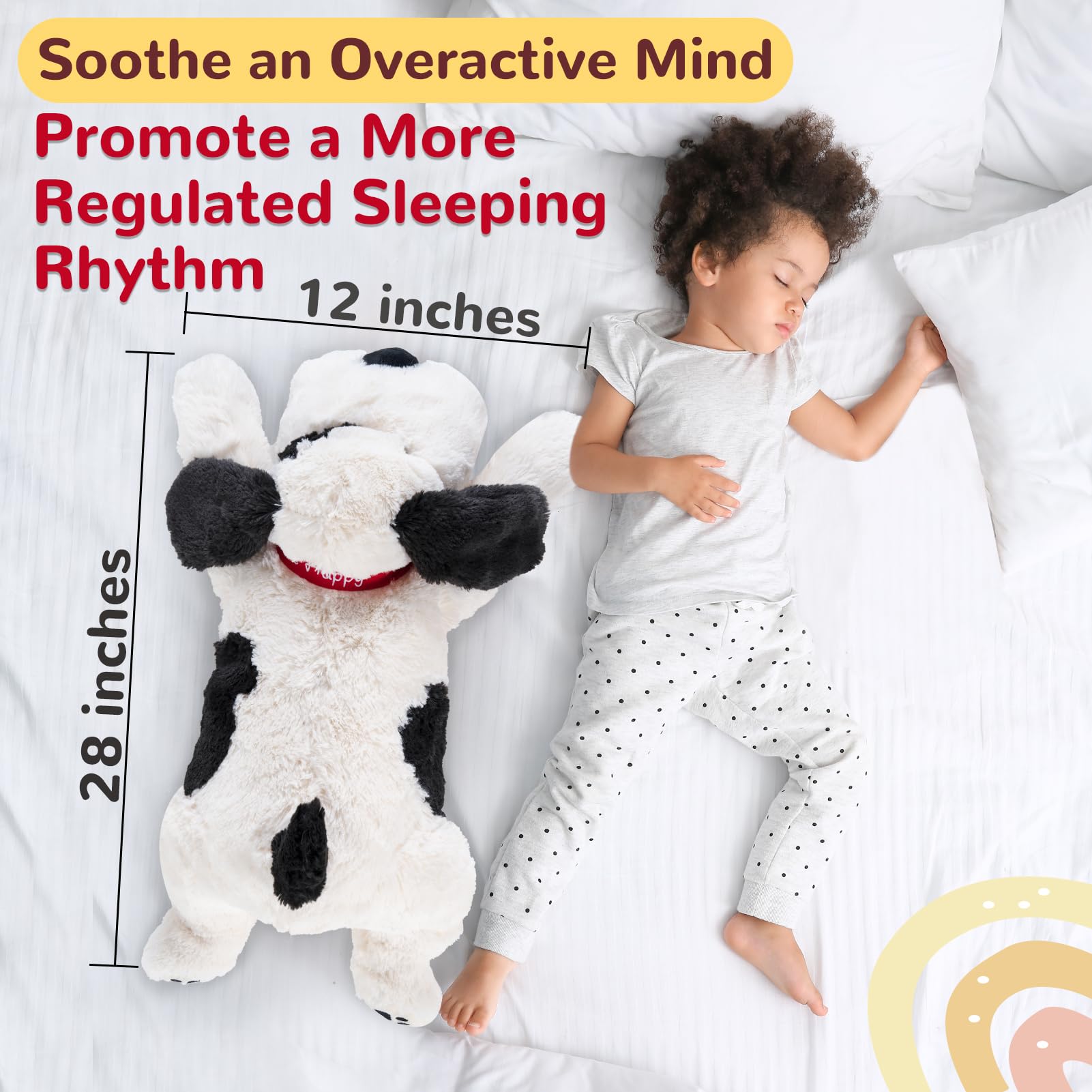 Meowtastic bedtime snuggle in a peaceful bedroom setting with the plush.
