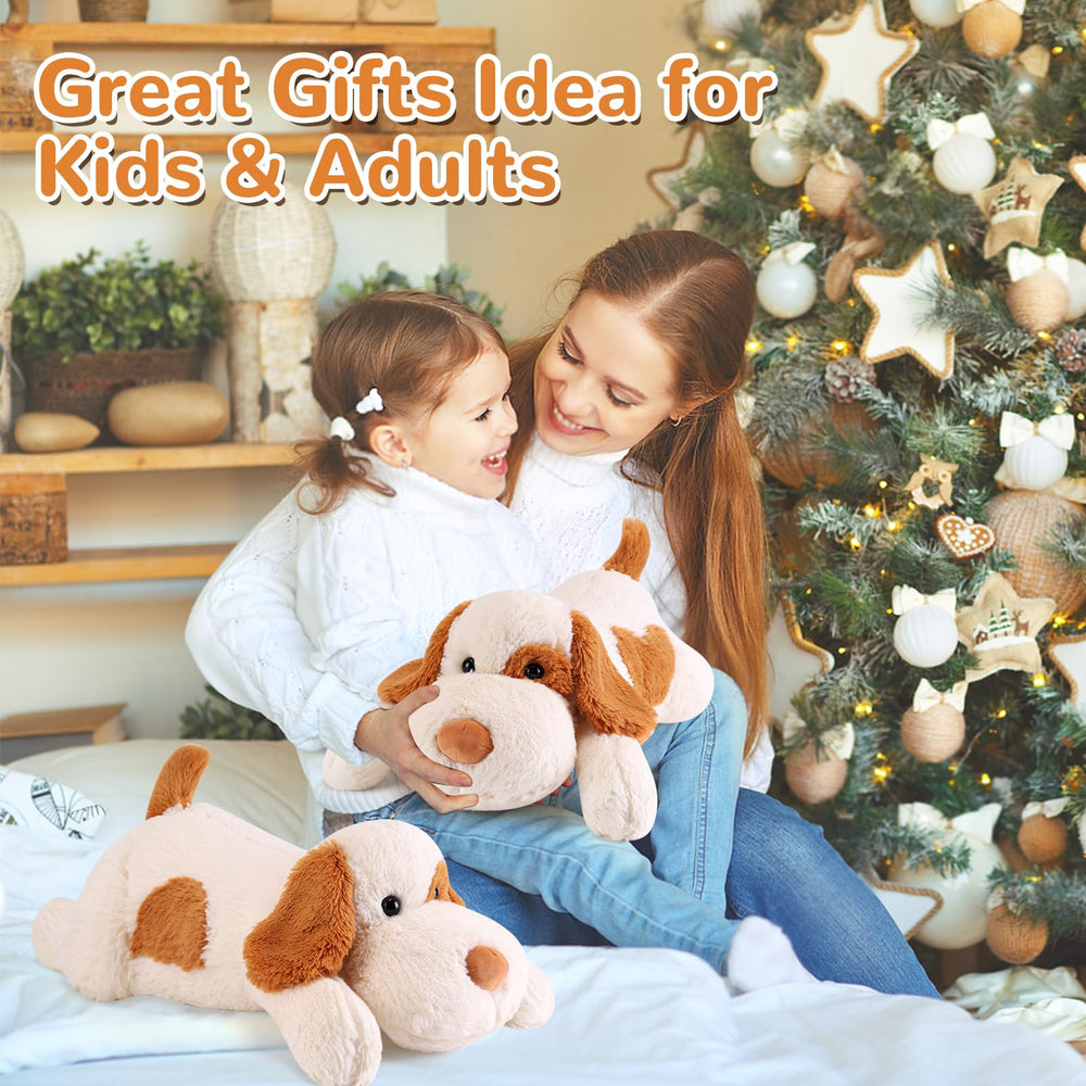 All-ages cuddle buddy: Meowtastic weighted plush dog
