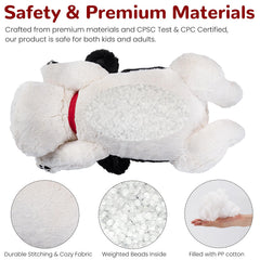 Meowtastic full-body 28in weighted dog plush displayed as a companion.