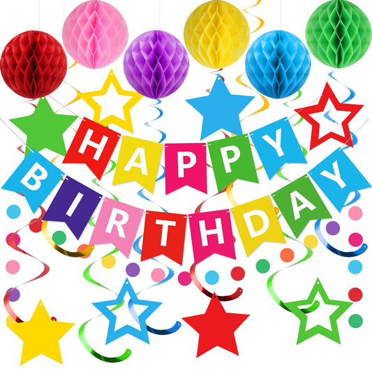 Meowtastic Happy Birthday Banner creates a bright photo backdrop for a festive celebration.