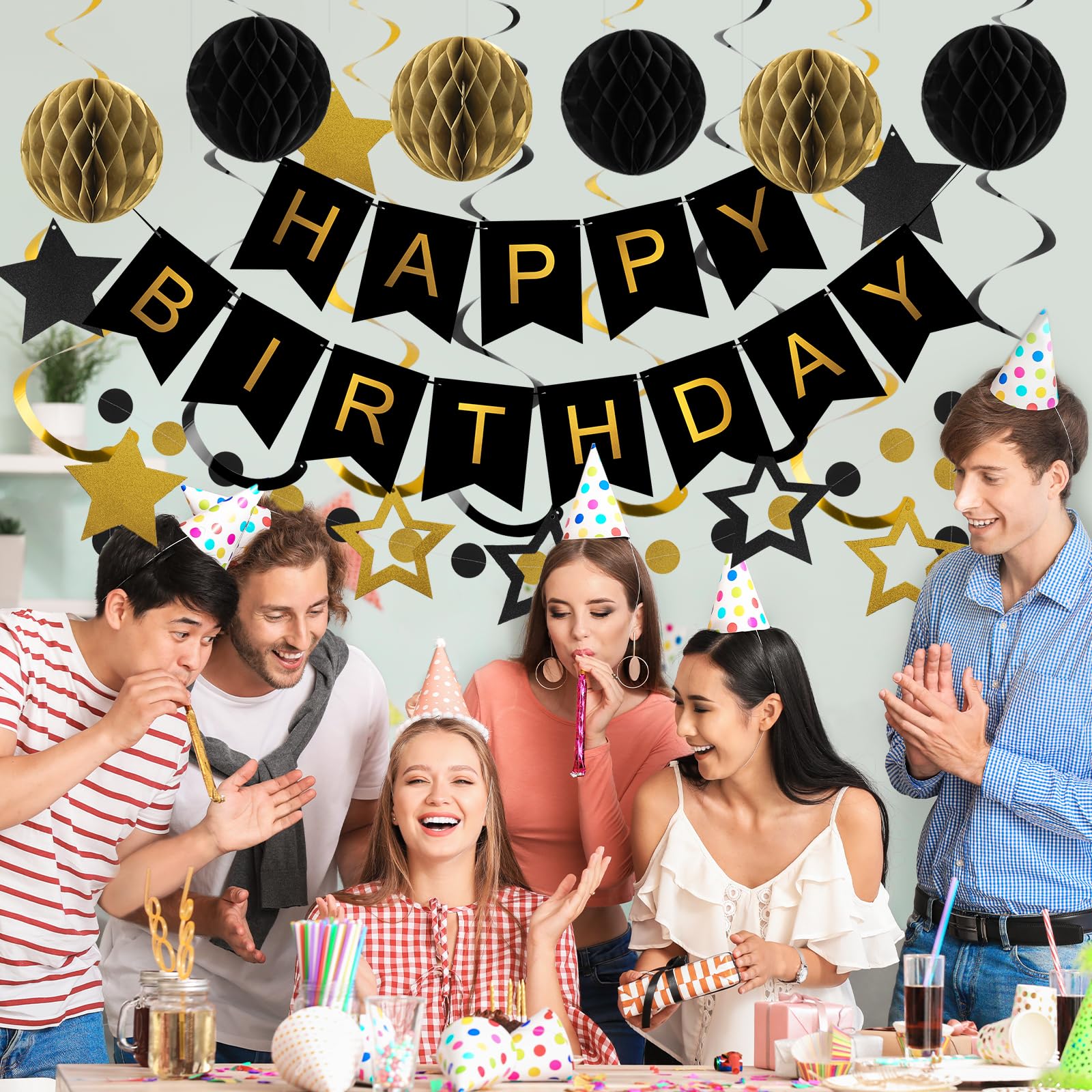 Meowtastic Star Swirl Streamers add dynamic motion to celebrations.