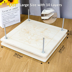 Wooden pressing plates from MeRGBWLife providing even contact for petals.