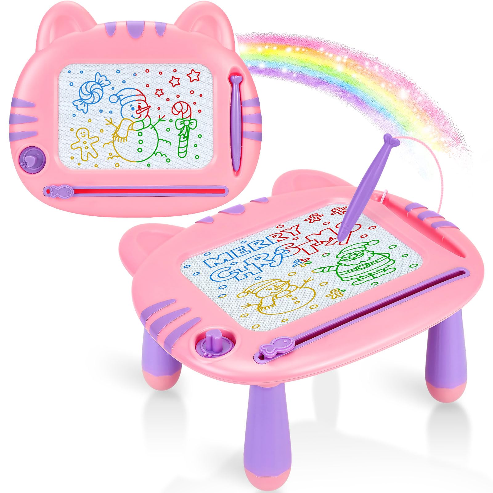 MERGUEZ magnetic drawing board for toddlers in action, inspiring creative drawing on the go