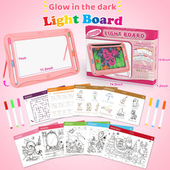 MERGUEZ Portable light-up pad travels easily for creative play.