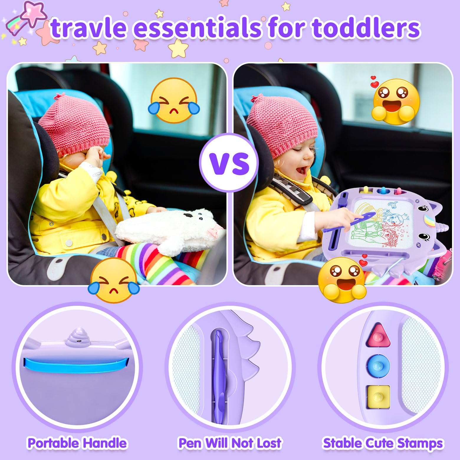 MERGUEZ mess-free doodle board saves paper and promotes creativity.
