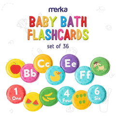 Merka Bath Toys Flash Cards: waterproof foam cards float during tub time.
