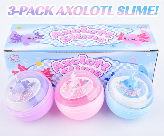 MERMAIDSLIME axolotl slime kit purple cloud sensory soothing for kids.