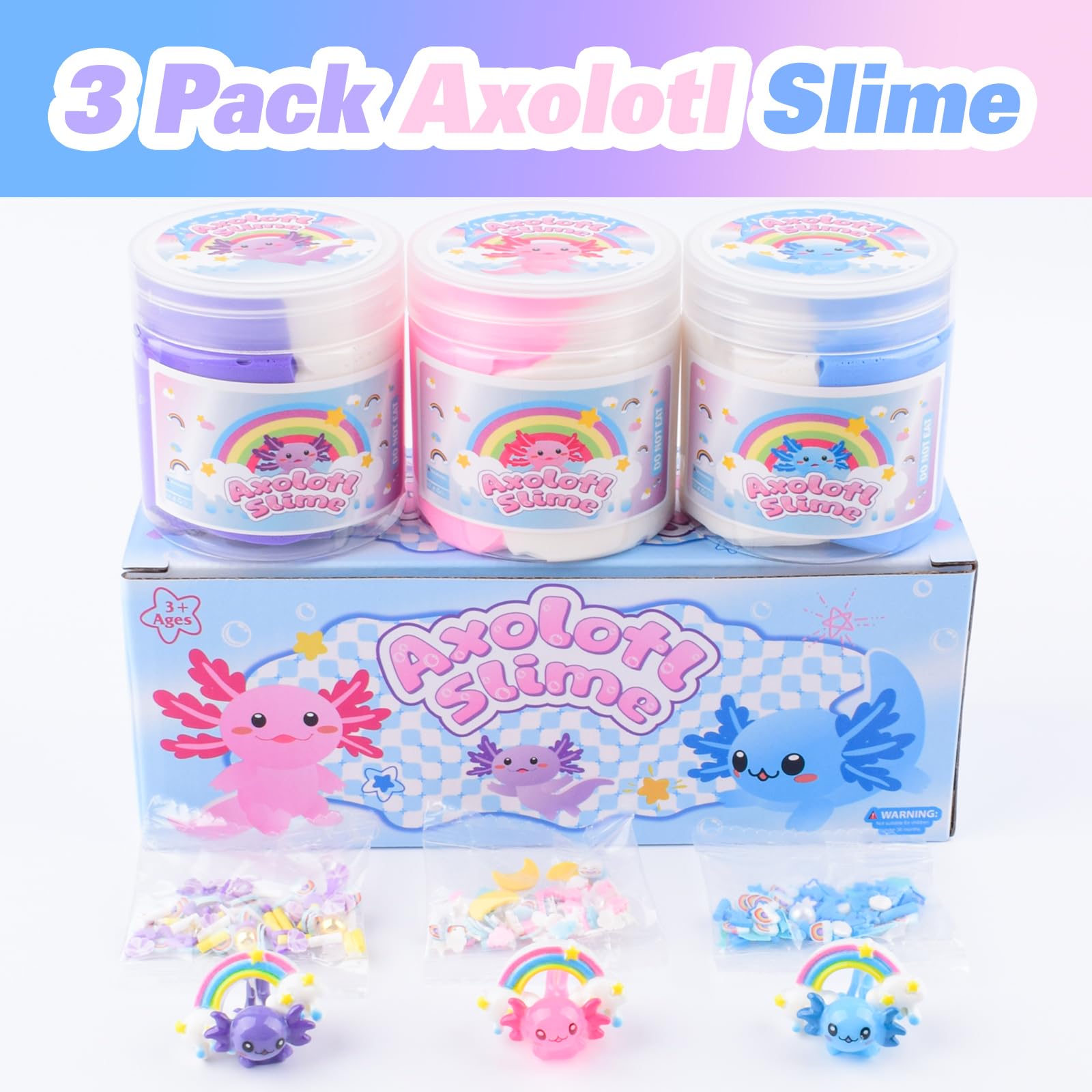 MERMAIDSLIME blue axolotl butter slime offering smooth feel and vibrant color