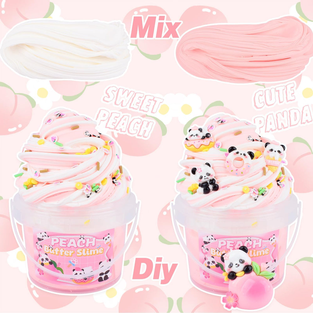 MERMAIDSLIME peach slime texture close-up for molding shapes.