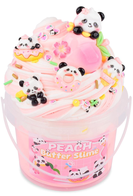 MERMAIDSLIME pink peach butter slime bucket 300ml offers soft, stretchy fun.