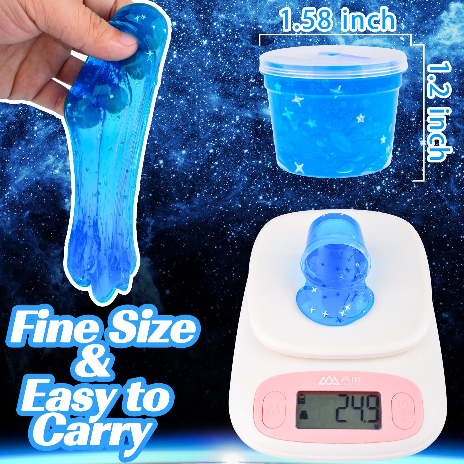 MermaidSlime galaxy star patterns add sparkle for imaginative play.