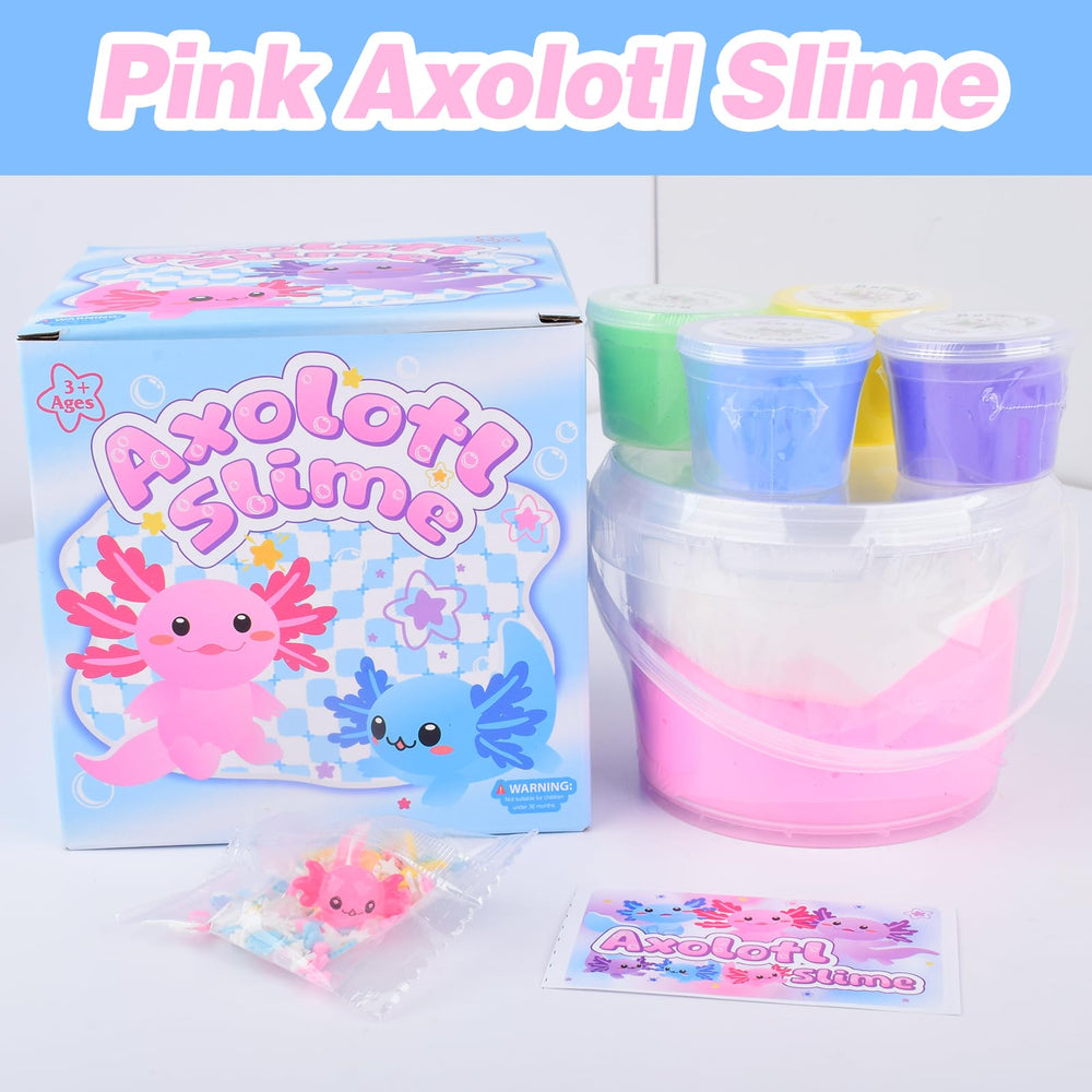 MERMAIDSLIME Pink axolotl charm for decorating slime sessions.
