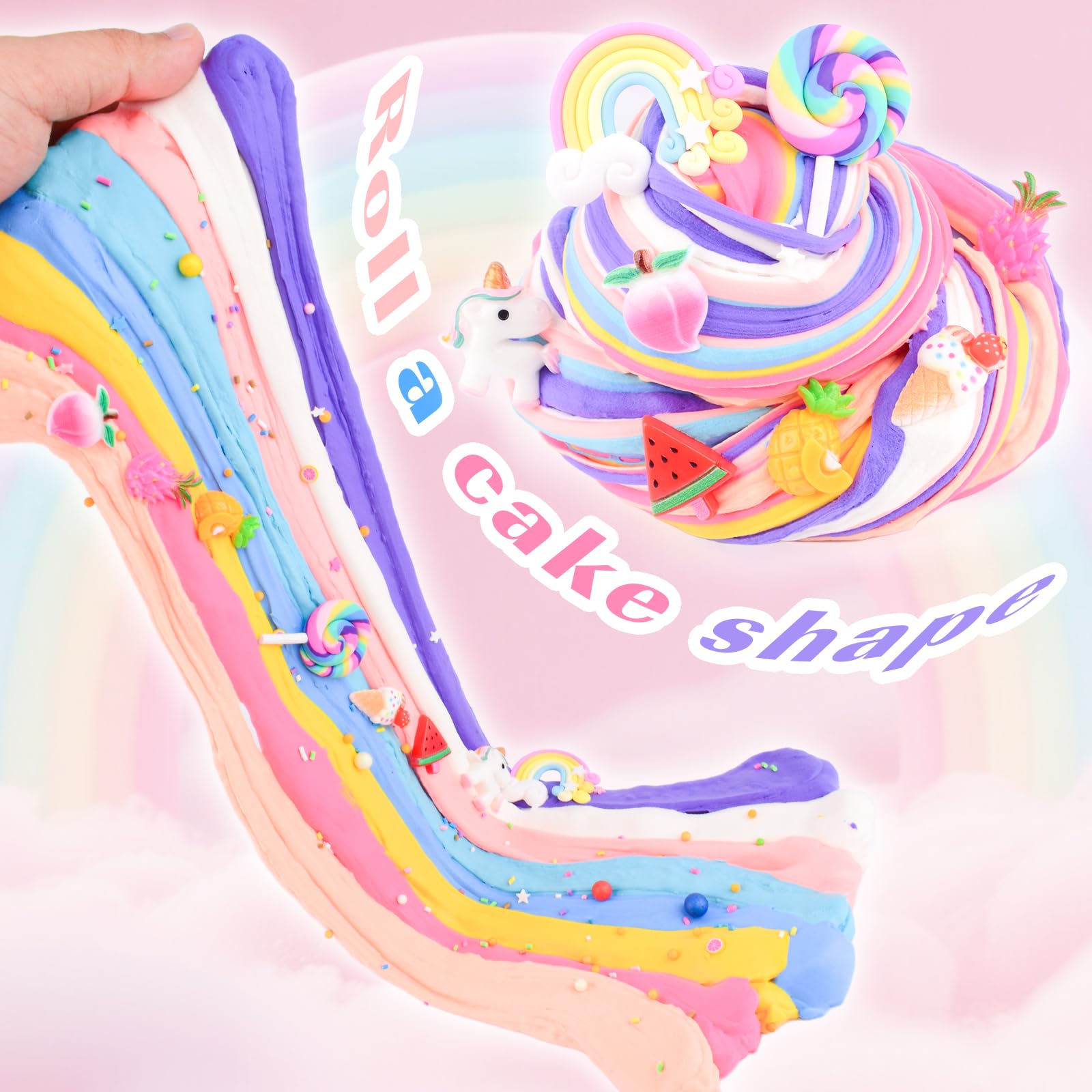 MermaidSlime butter slime kit ice cream inserts for colorful texture