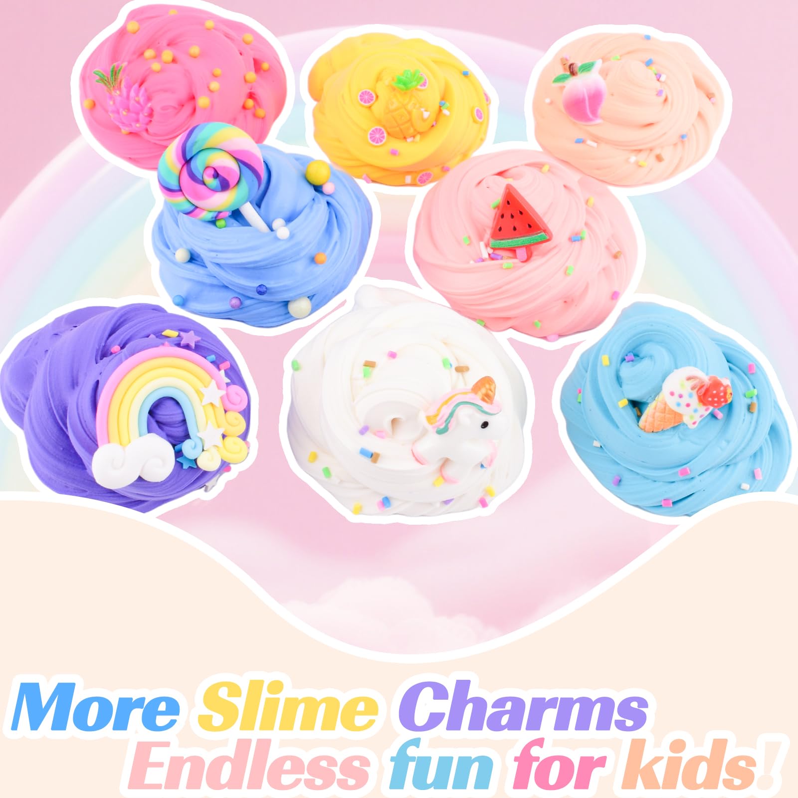 MermaidSlime butter slime kit rainbow charms enhance creative play