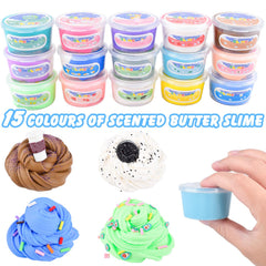 MERMAIDSLIME scented slime in vibrant colors highlighting aroma variety.