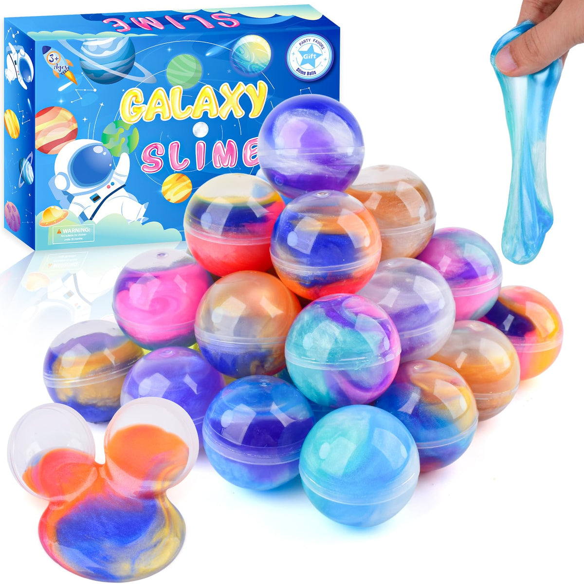 MERMAIDSLIME Galaxy Slime Ball eight color collection for party favors.