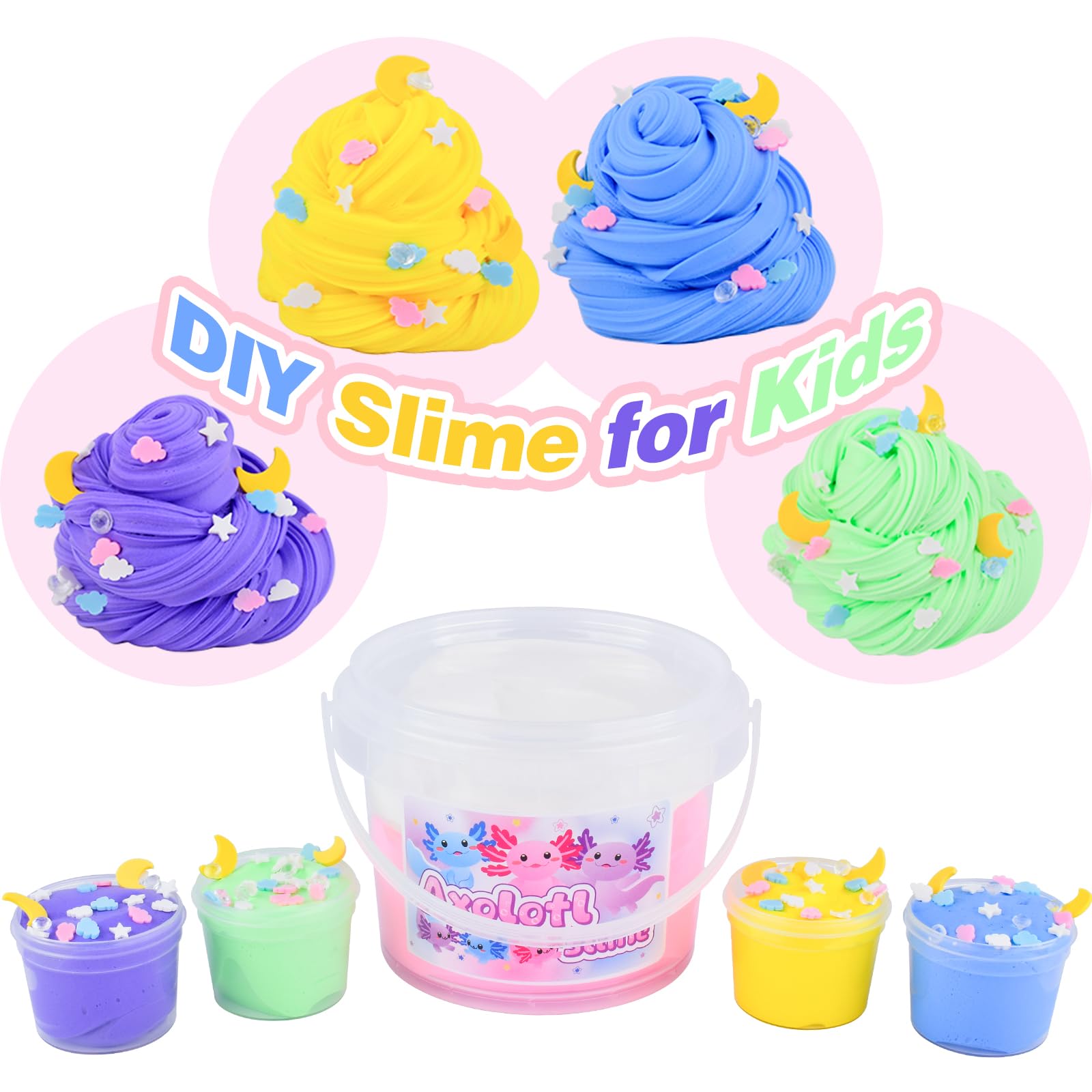 MERMAIDSLIME Two-color slime close-up reveals soft, non-sticky feel.