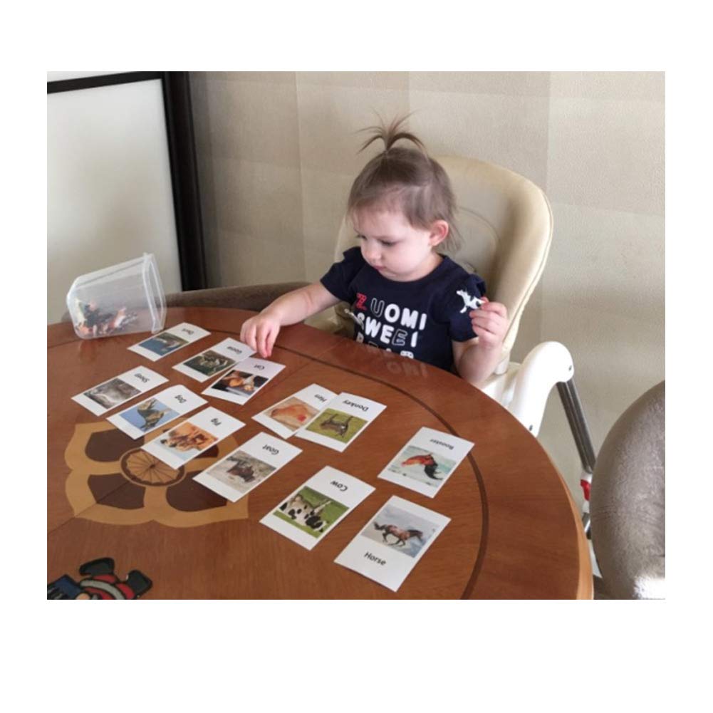 MEROCO Montessori match game with kids engaging to improve pronunciation and storytelling.