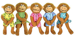 MerryMakers Five Little Monkeys puppet set ready for imaginative storytelling.