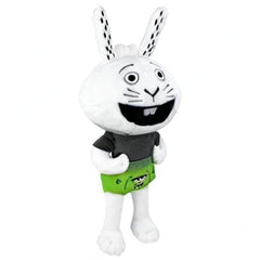 Jasper Rabbit stands 14 inches tall for reading and display