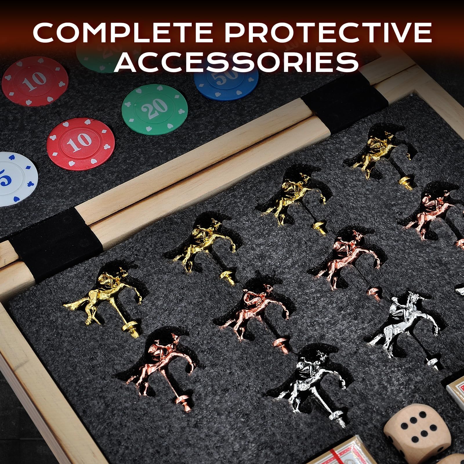 MerryPony complete set with dice, cards, and betting chips for engaging wagers