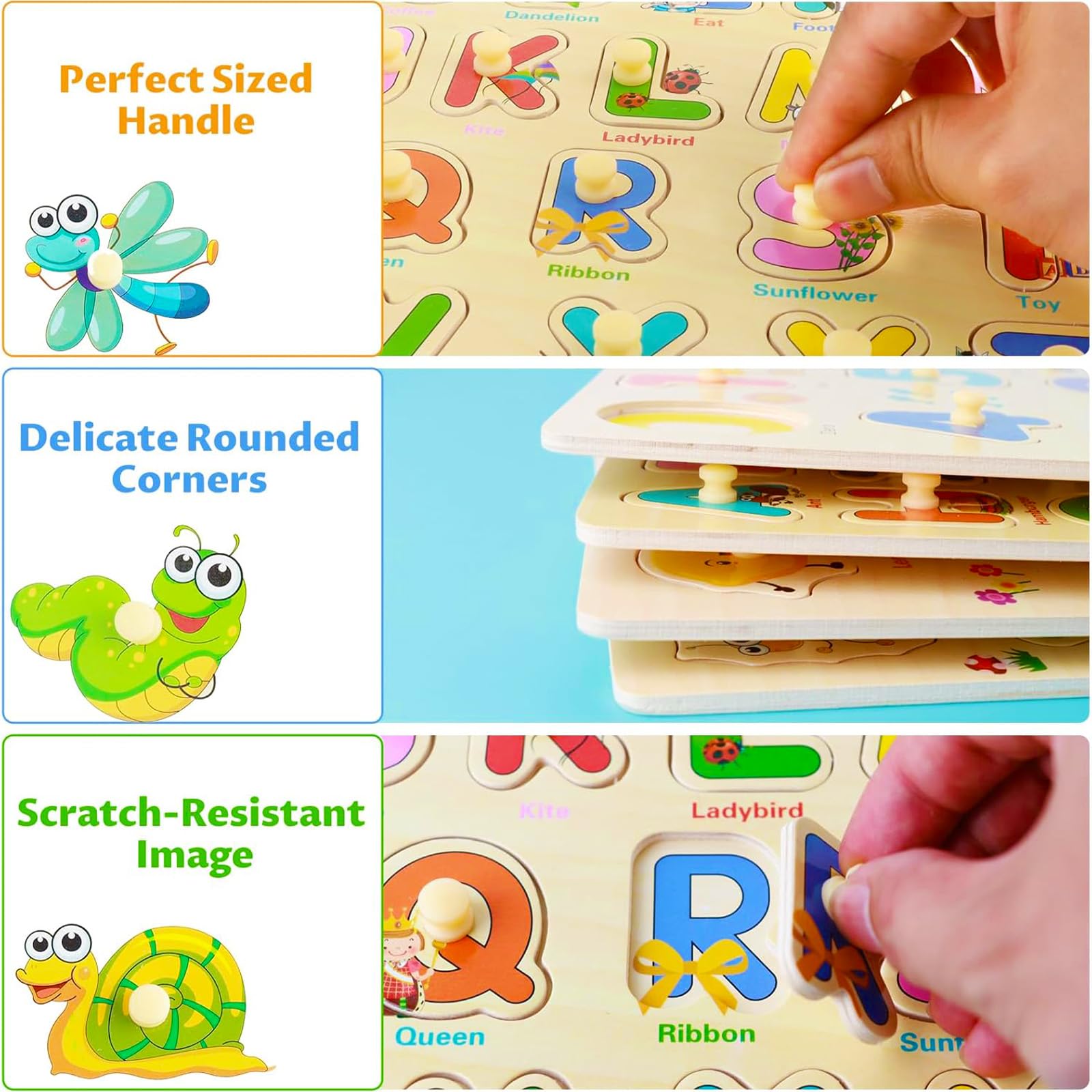 MerryPony number puzzle aids counting basics with bright interactive pegs.