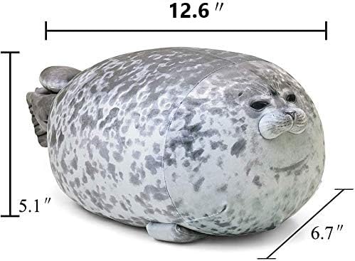 MerryXD chubby seal pillow back view highlights cuddle design