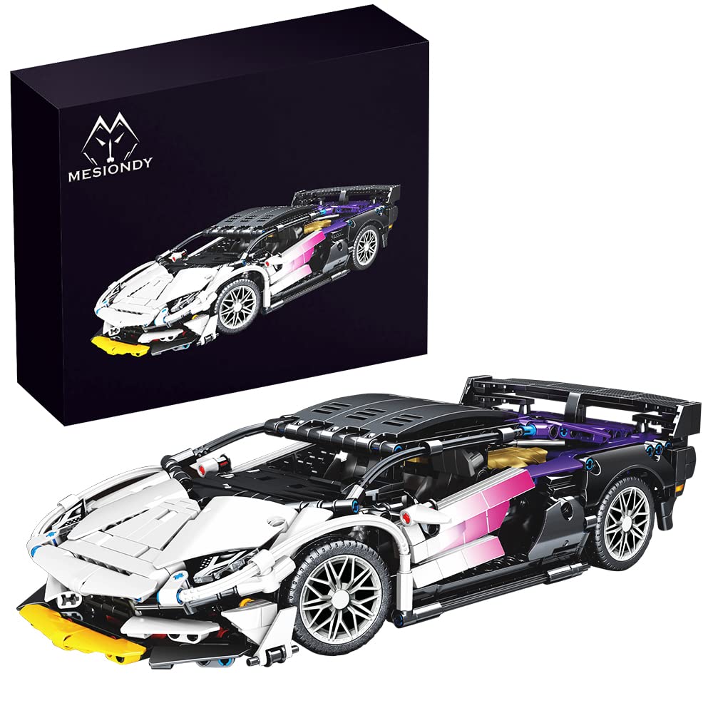 Mesiondy 1:14 supercar model body showing sleek lines for display and detailed assembly