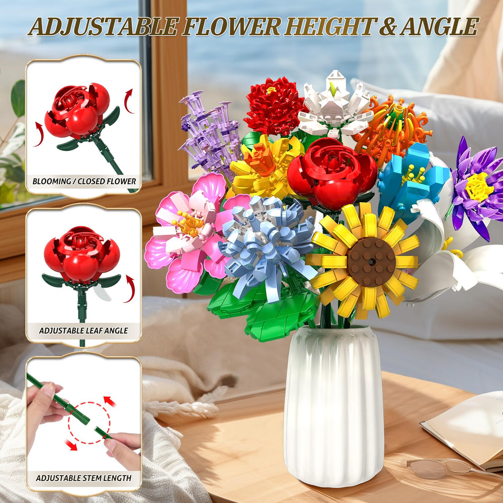 No watering needed with everlasting flowers from mesproud building kit.