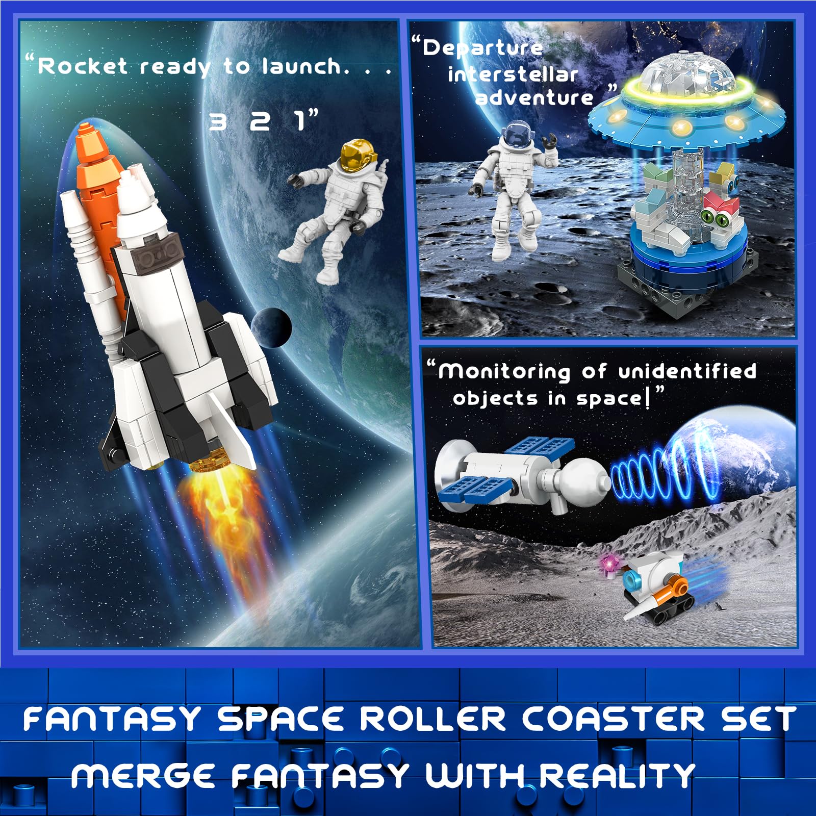 mesproud satellites space blocks – modular pieces for space-themed building sessions