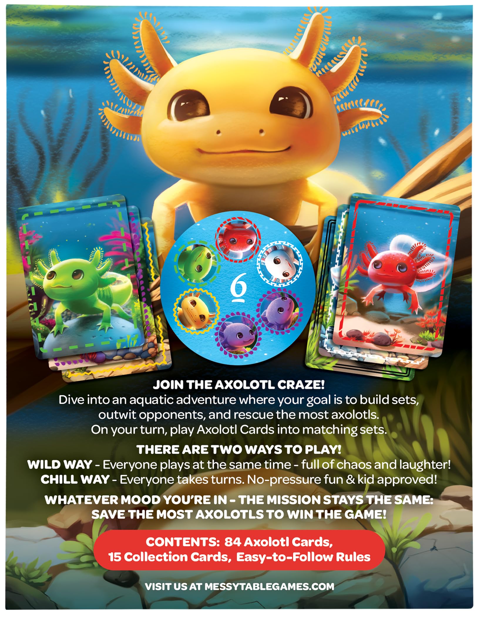 Messy Table Games A Lotta Axolotls adorable axolotls art enhances appeal