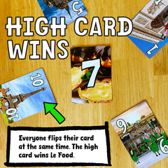 Messy Table Games game-night scene with players and cards at a table.
