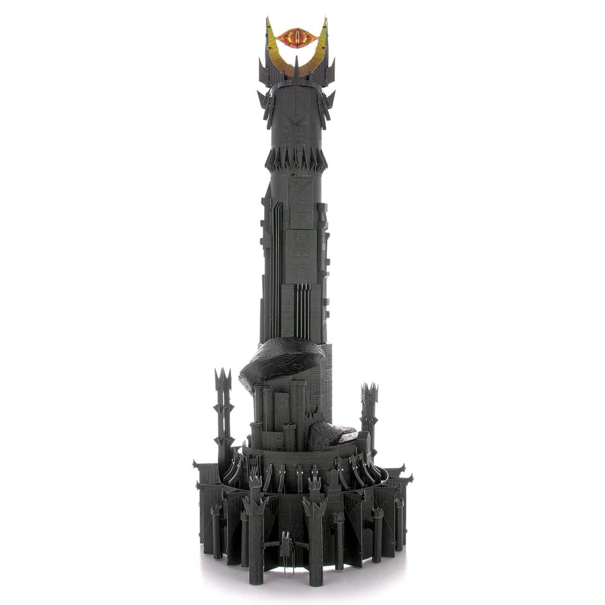 Metal Earth Barad Dur 3D model kit parts laid out for easy hobby assembly