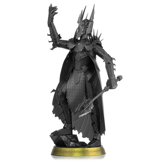 Metal Earth Sauron steel sheets close-up with etched details for accurate modeling.