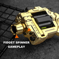 Metal Fidget Gun bullet launcher enables safe indoor play.