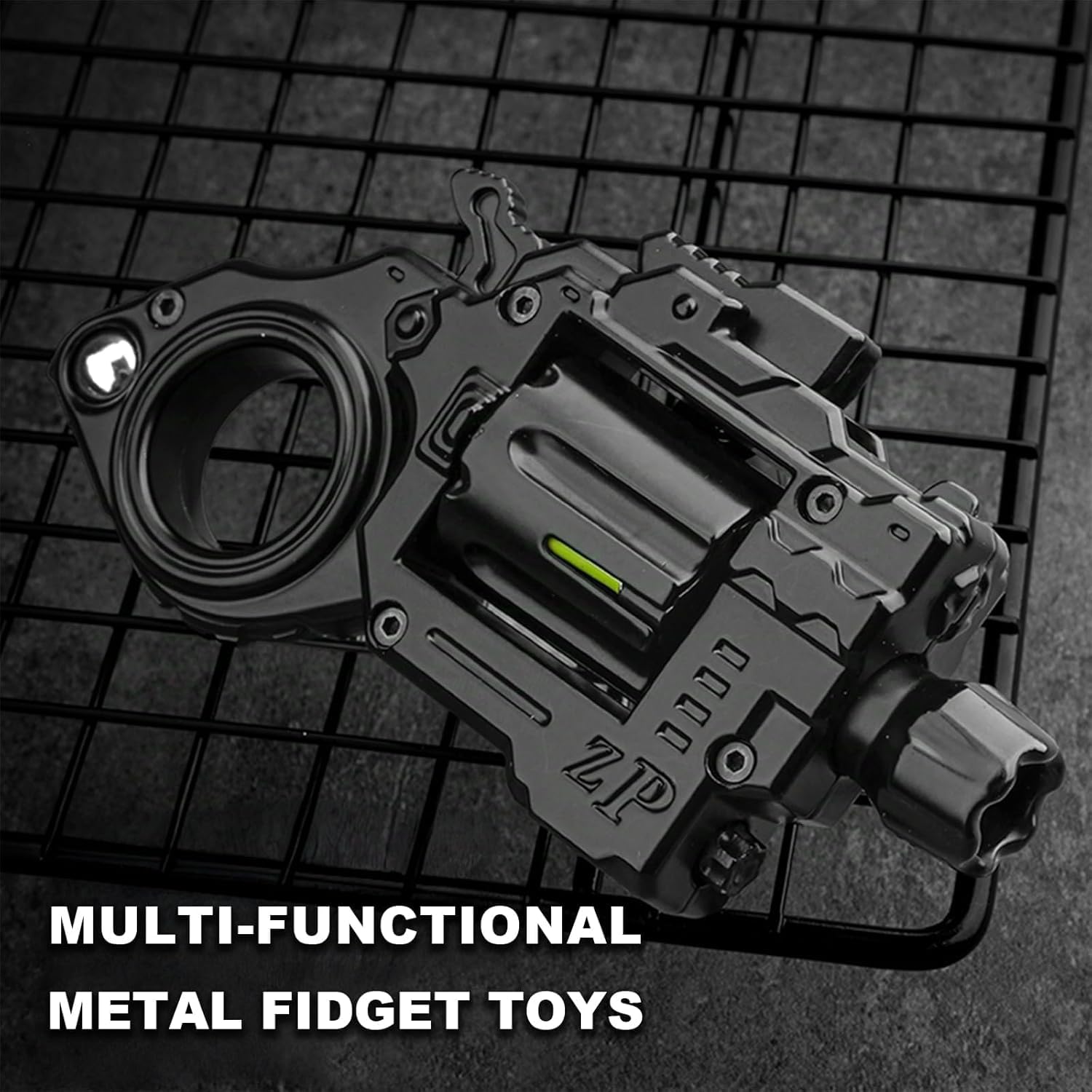 Metal Fidget Gun spinner ring delivers motion to relieve tension.