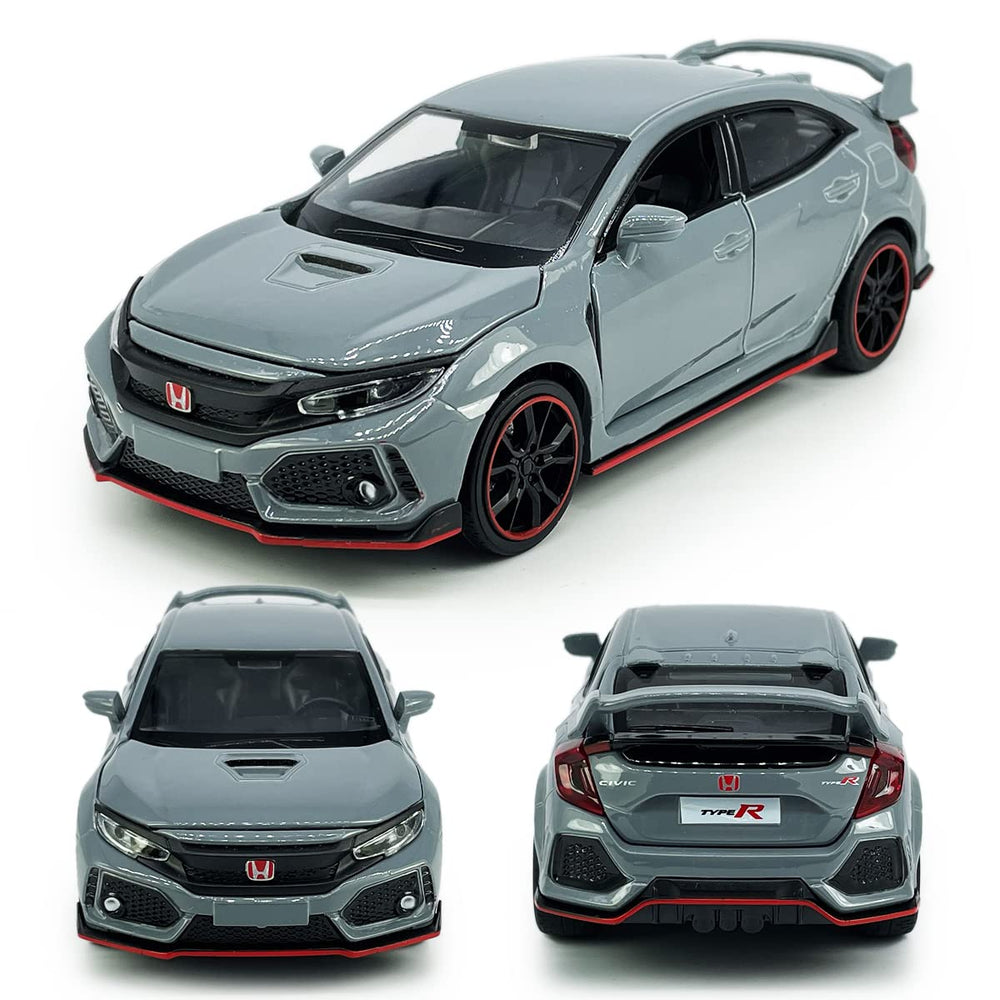 Metanyl Civic Type R toy car with hood and trunk opened, realistic mechanics.