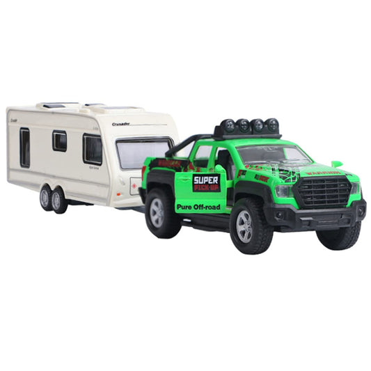 Metanyl pickup truck toy in green with durable diecast finish for outdoor adventures.