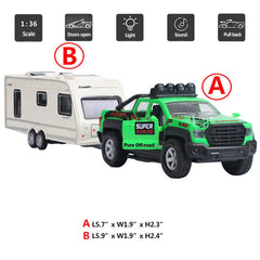 Metanyl trailer camper toy in green for imaginative trips and dockside scenes.