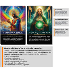Metaphoracle Abundant Attraction green cards signaling financial gains for practical manifesting.