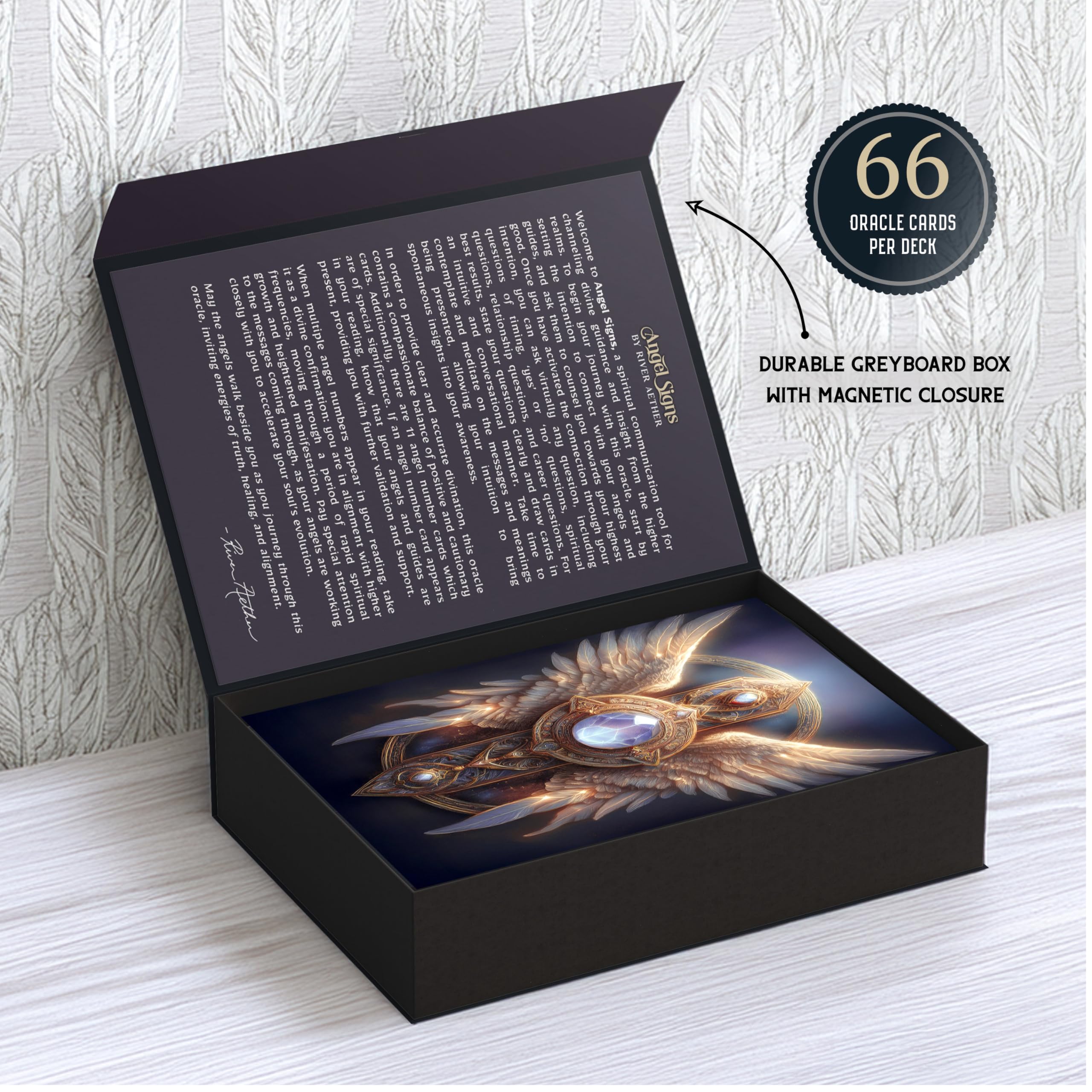 Metaphoracle Angel Signs keywords on cards provide instant meaning without a guidebook.
