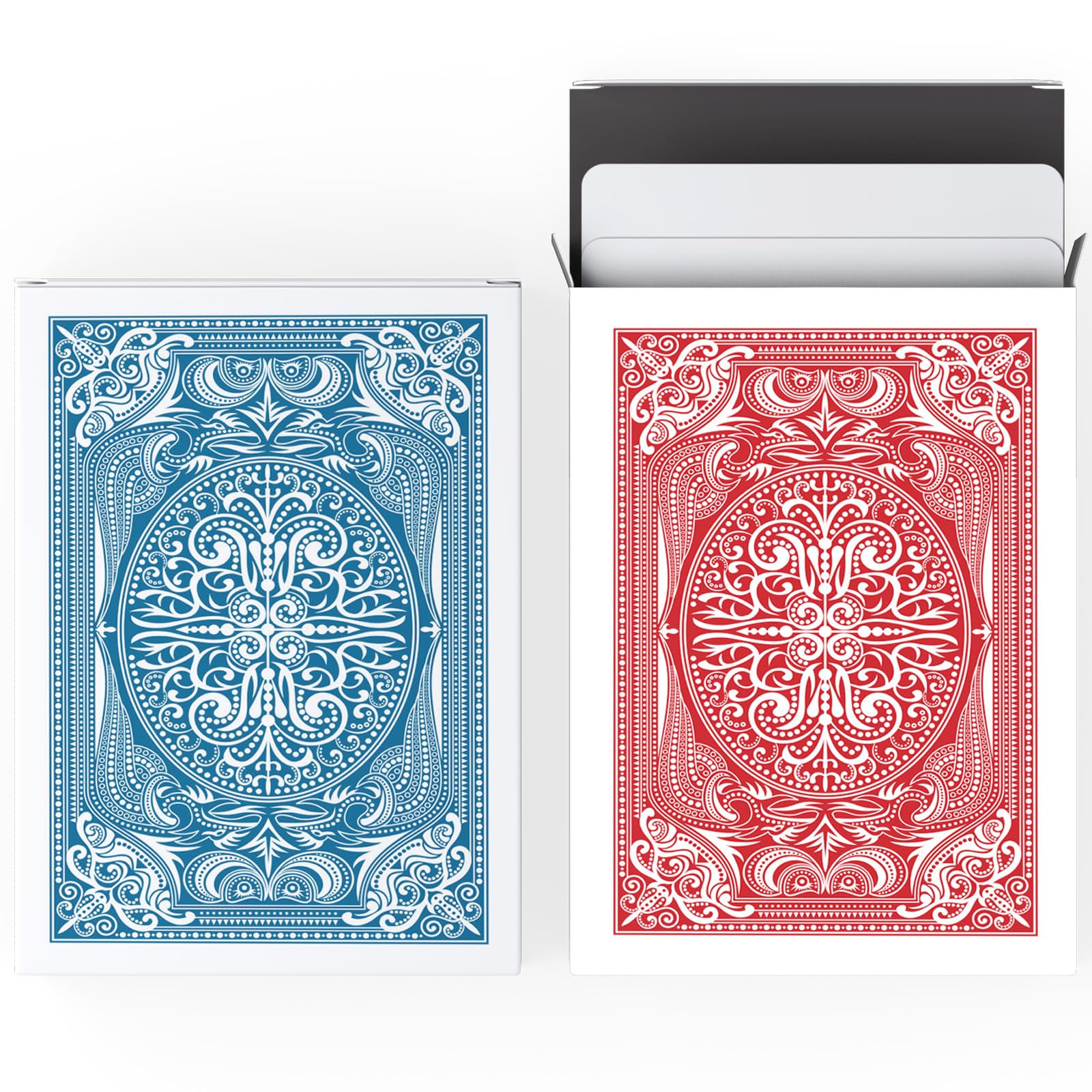 Metaphoracle blank cards with white fronts, ready for customization