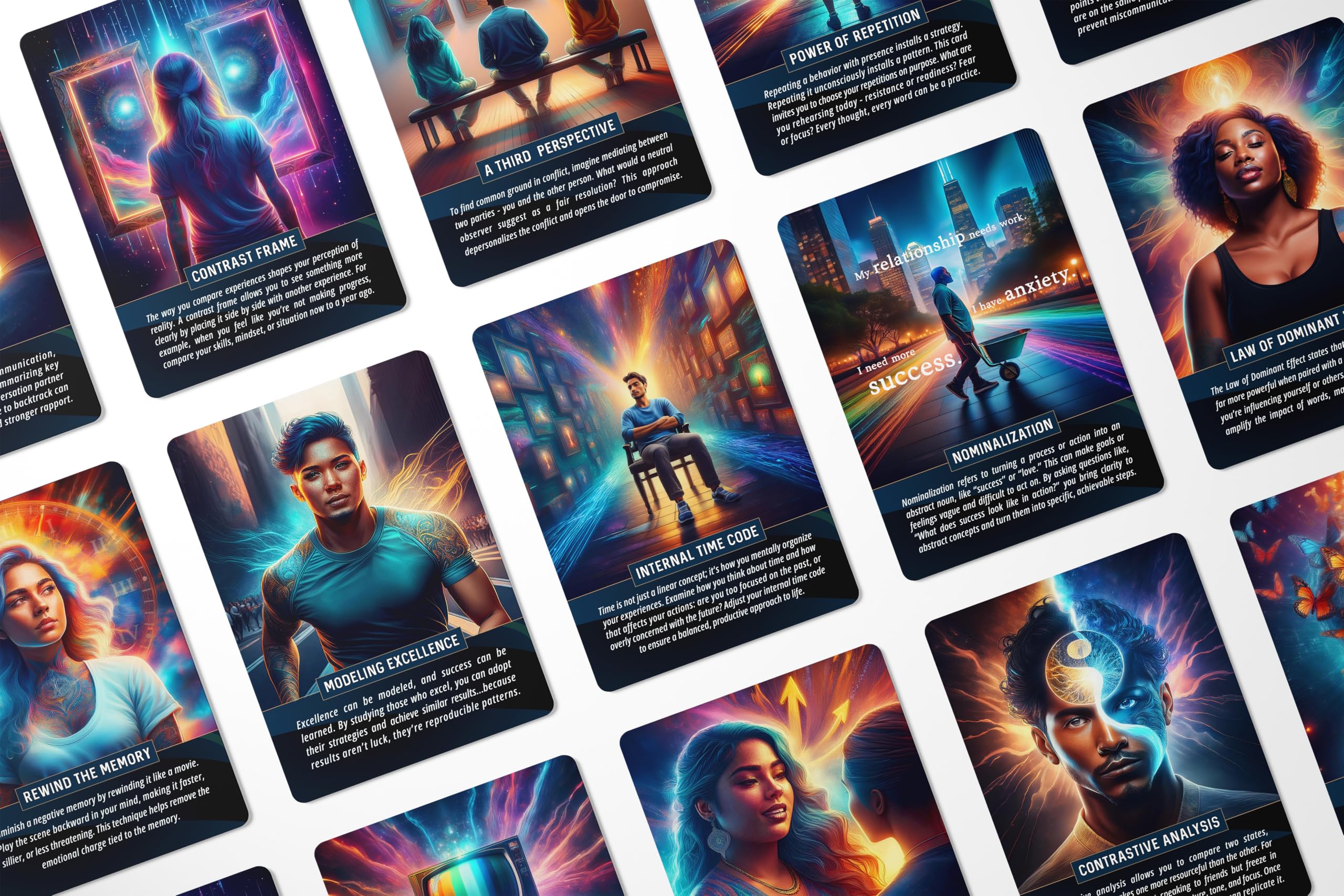 Metaphoracle NLP Oracle reframing technique card helps shift perspectives.