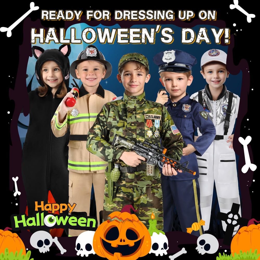 Metemot army costume with belt pockets and accessory storage for role play.
