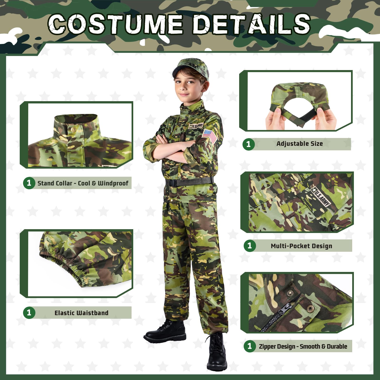 Metemot army costume toys including hand grenade and accessories for pretend missions.