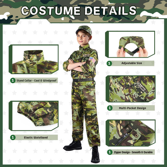 Metemot army costume toys including hand grenade and accessories for pretend missions.